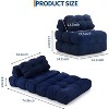 Folding Sofa Bed, Convertible Sleeper Chair with Pillow Foldable Mattress with Back Support, Boneless Fold Out Chair Bed Comfy Floor Sofa Lounge - 2 of 4