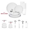 Smarty Had A Party Clear Flat Round Plastic Wedding Set - 30 Sets - 4 of 4