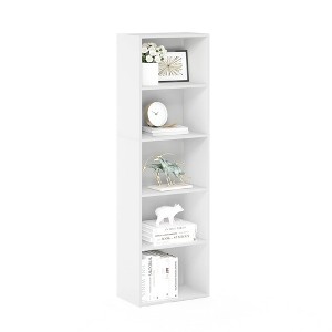 Furinno 5-Cube Reversible Bookcase Open Shelf Dispaly Rack Horizontal Vertical,White - 1 of 4