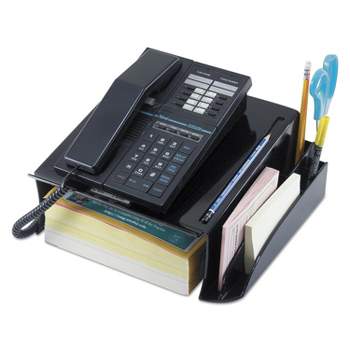 UNIVERSAL Telephone Stand and Message Center 12 1/4 x 10 1/2 x 5 1/4 Black 08116