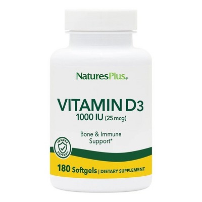 Vitamin D 1000 IU by Nature's Plus  -  180 Softgel