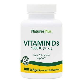 Nature's Plus Vitamin D 1000 IU  -  180 Softgel