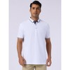 INSPIRE CHIC Men's Short Sleeve Contrast Color Summer Business Golf Polos - 2 of 4