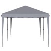 DSVIMOY 10'*20' Pop Up Canopy Tent, Outdoor Instant Gazebo Sun Shade Shelter for Catering, Wedding, Gray, 230.4"*116.4"*106.8" - 4 of 4