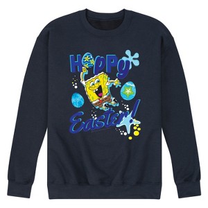 Men's - SpongeBob Squarepants - Hoppy Easter Graphic Fleece Sweatshirt - 1 of 4