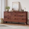 9 Drawers Dresser for Bedroom, 60.6" Wide Dressers with Curved Profile Design, Fluted Wood Drawers, Modern Chest of Dressers - 2 of 4
