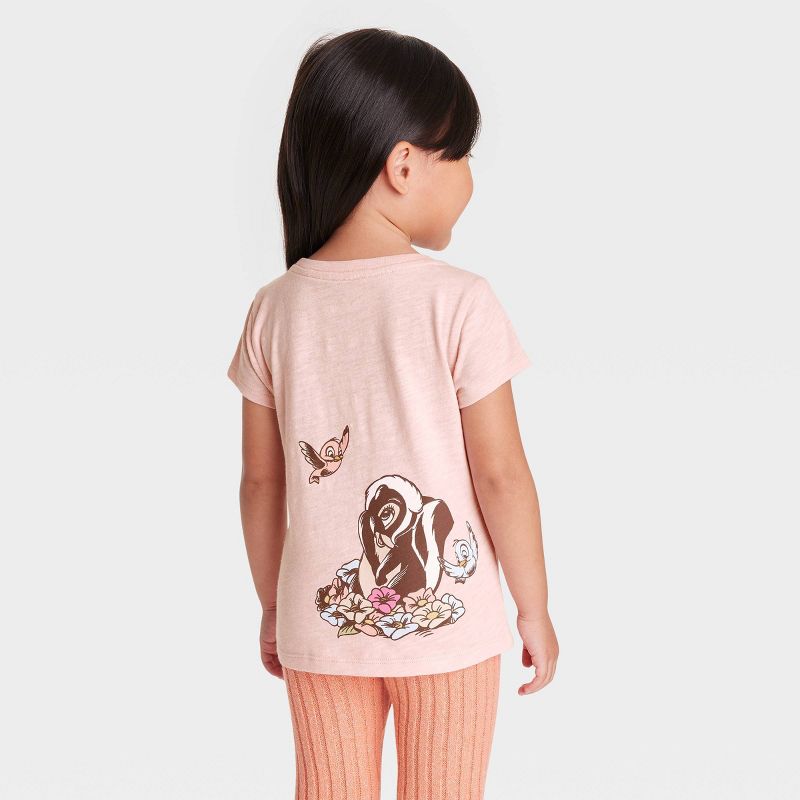 Girls&#39; Disney Bambi Short Sleeve Graphic T-Shirt - Pink, 3 of 4