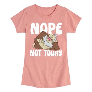 Girls' - Pokémon - Nope Not Today Slaking Fitted Short Sleeve Graphic T-Shirt - 1 of 4