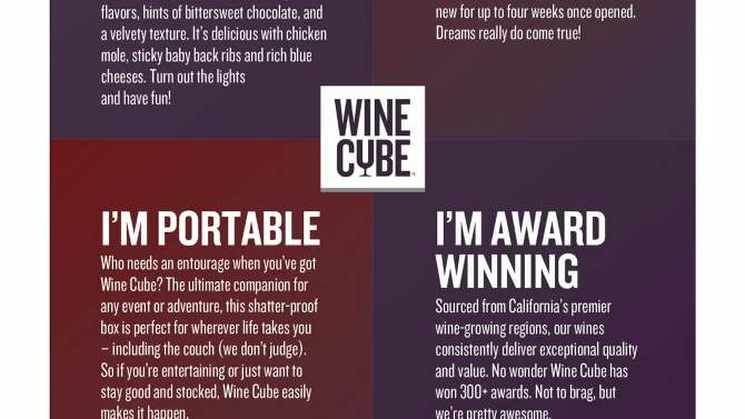 Dark Red Blend Red Wine - 3L Box - Wine Cube&#8482;, 2 of 8, play video