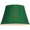 Springcrest 11" Top x 17" Bottom x 11" High x 11" Slant Lamp Shade Replacement Large Dark Green Drum Empire Round Modern Fabric Spider Harp Finial - 3 of 4