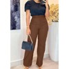 Clotth Women's High Waisted Dress Pants Business Casual Wide Straight Leg Work Slacks Office Trousers Fashionable Wide-leg Pants[without belt] - 4 of 4