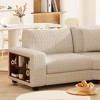 GDFStudio Antonia Modular Beige Corduroy Upholstered L-Sectional Sofa with Built-In Shelf - 4 of 4