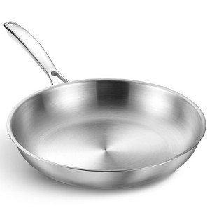 KOCH SYSTEME CS Stainless Steel Pan, 10inch/12inch Tri-Ply Stainless Steel Frying Pan with Stay-Cool Handle, Sliver - 1 of 4