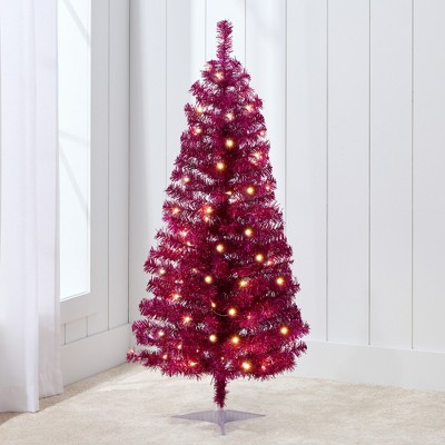 Best Choice Products Prelit Colored Christmas Tree, 4ft Artificial Tree Holiday Decor w/ LED Lights