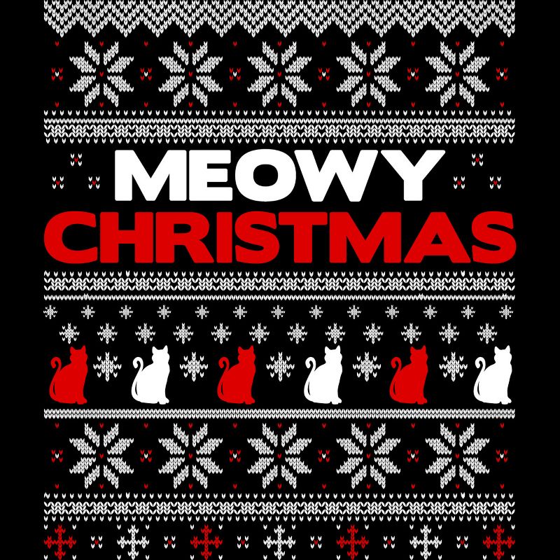 Men's Design By Humans Meowy Christmas Funny Xmas Gift Shirt By thebluebabi Tank Top, 2 of 5