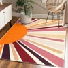 Boho Rugs Washable Kids Rug Non Slip Nursery Rug Low Pile Floor Mat Soft & Non-Shedding Sunshine Carpet Colorful Rainbow Printed Indoor Rugs - 4 of 4