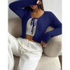 Women's Cropped Knit Cardigan Open Front Tied Short Sweater Cover Up - 3 of 4