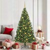 vidaXL Artificial Christmas Tree Green 70.9" PVC and Steel and Plastic - 2 of 4