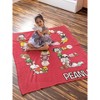 Intimo Peanuts LOVE Charlie Brown Snoopy And Pals Letter Art Silk Touch Throw Blanket Red - 2 of 3