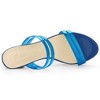 Allegra K Women's Clear Strappy Slide Mule Block Heel Sandal - 4 of 4