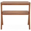 Lirago Cherry Wood End Table 2-Tier Storage Shelf Engineered Wood 11.8x25.2x26.4 Farmhouse Side Table - 3 of 4
