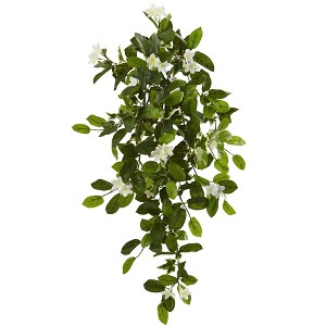 Nearly Natural 19-in Mixed Stephanotis & Ivy Hanging Artificial Plant (Set of 4) - 1 of 1
