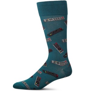 Memoi Control Center Remote Men's Bamboo Blend Crew Socks - 1 of 4