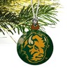 North Dakota State Tie Dye Mini Small Tiny Wood Christmas Tree Holiday Ornament - 3 of 4