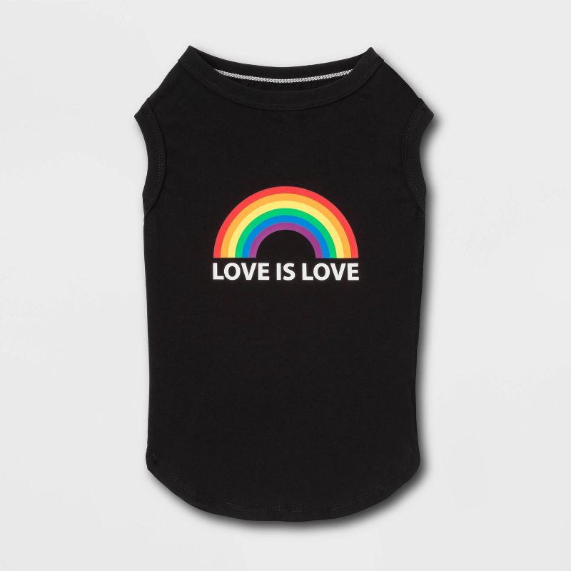 Love is Love Pride Dog and Cat Tank Shirt - Black - Boots & Barkley™, 3 of 11