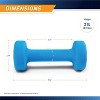 Neoprene Dumbbell, Single Piece, 2-lb, Azure - 2 of 4