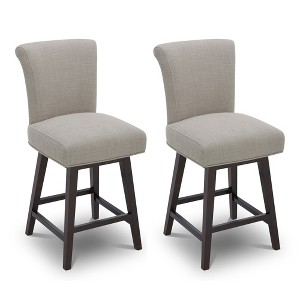 Spruce&Spring Upholstered 26-inch Counter Height Swivel Barstool - 1 of 4