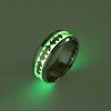 Glow in the Dark Bats Steel Wedding Band Ring Men Women Ginger Lyne Collection - image 3 of 4