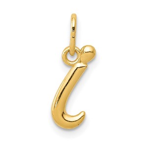 Black Bow Jewelry 14k Yellow Gold, Claire Collection Mini Lower Case Initial I Charm - 1 of 4