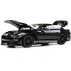 2022 Ford Mustang Shelby GT500 Black with Silver Stripes 1/18 Diecast Model Car by IXO Models - 2 of 4
