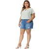 Agnes Orinda Plus Size Womens Tops Keyhole Flutter Short Sleeve Chiffon Floral Pattern - 3 of 4
