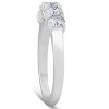 Pompeii3 1 Ct Diamond Five Stone Tellis Wedding Ring 14k White Gold - 2 of 4