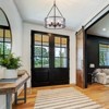 LLHZSY 20 1/2" Modern Ceiling Chandelier With Water Ripple Glass 5-Lights Fixture for Kitchen Island Dining Room Living Room - 3 of 4