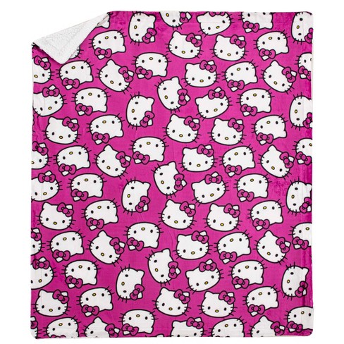 The Northwest Company Sanrio Hello Kitty Whiskers And Bows Throw ...