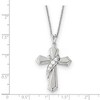 Black Bow Jewelry Rhodium Plated Sterling Silver & CZ My Journey of Hope Cross Necklace - 2 of 4