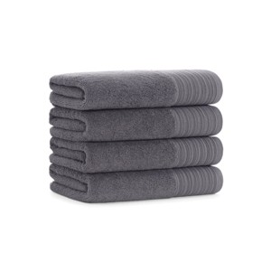 Aston & Arden Anatolia Hand Towels (4 Pack), 18x32, 600 GSM, Linen-Inspired Baratta Dobby, Combed Cotton, Solid - 1 of 4