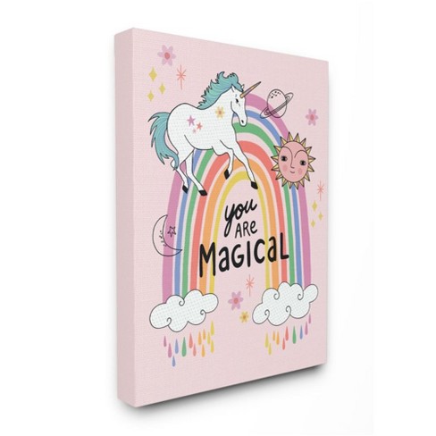 Big Dot of Happiness Rainbow Unicorn - Unframed Magical Unicorn Nursery and  Kids Room Linen Paper Wall Art - Set of 4 - Artisms - 8 x 10 inches
