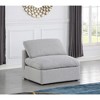 Meridian Furniture,Indulge Linen Textured Fabric Armless Chair - 2 of 4