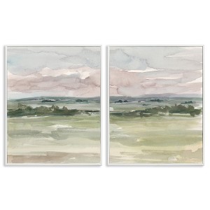 Stupell Industries Rural Landscape Watercolors, 30" x 24" (Set of 2) - 1 of 4
