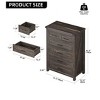 6 Drawer Tall Chest Dresser Modern Wooden Storage Cabinet with Smooth Gliding Drawers for Bedroom Closet Hallway Entryway Spacious Dresser - 2 of 4