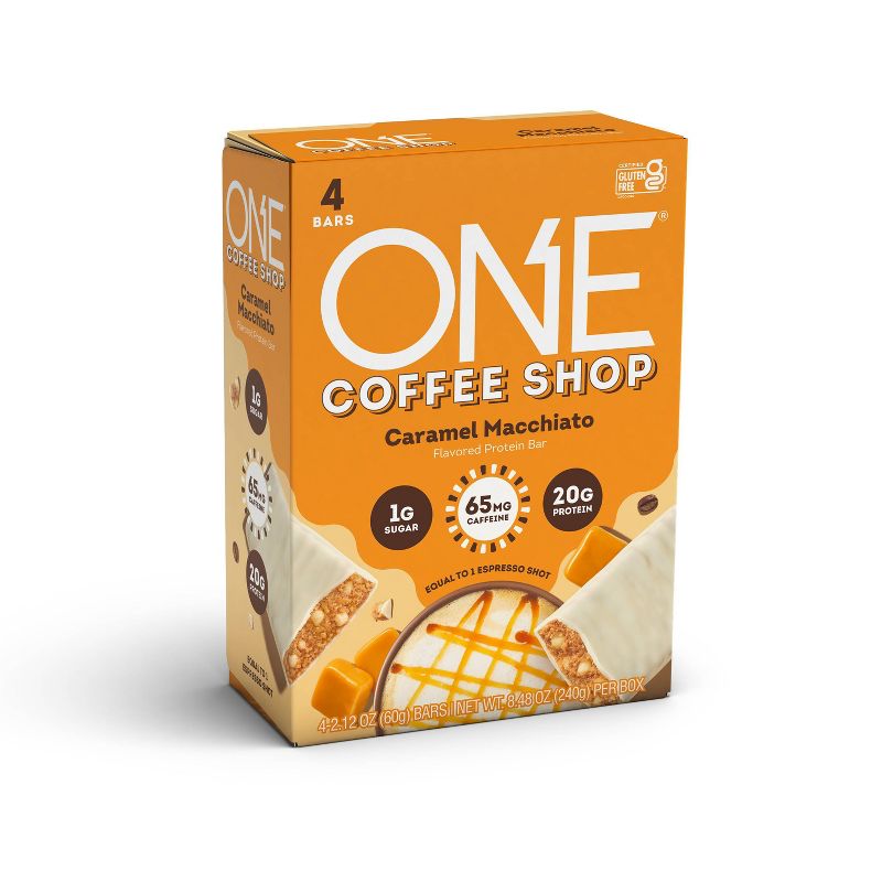 ONE Bar Coffee Shop Protein Bars - Caramel Macchiato - 4pk, 1 of 5