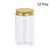 Unique Bargains Round Clear Plastic Storage Jars with Gold Tone Aluminum Screw Top Lid 12 Pcs - image 3 of 4