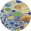 Navy Blue Yellow And Green Geometric Washable Indoor Outdoor Area Rug - 4 of 4