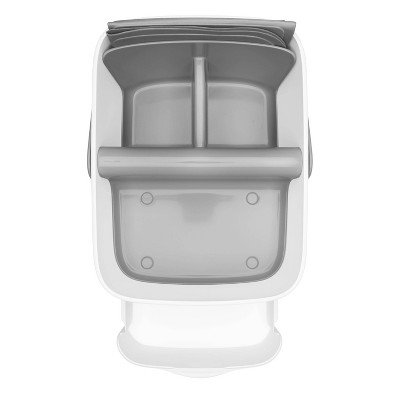 Gray and White Portable Diaper Caddy with Changing Mat