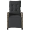 vidaXL Reclining Patio Chair with Footrest Gray Poly Rattan - 4 of 4
