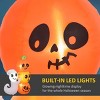 Syemin Decorative Holiday Scene Props Inflatable Halloween Decoration Ghost and Pumpkin Blow Up Outdoor Yard Display, Orange, 45.3"*23.6"*59.1" - 4 of 4